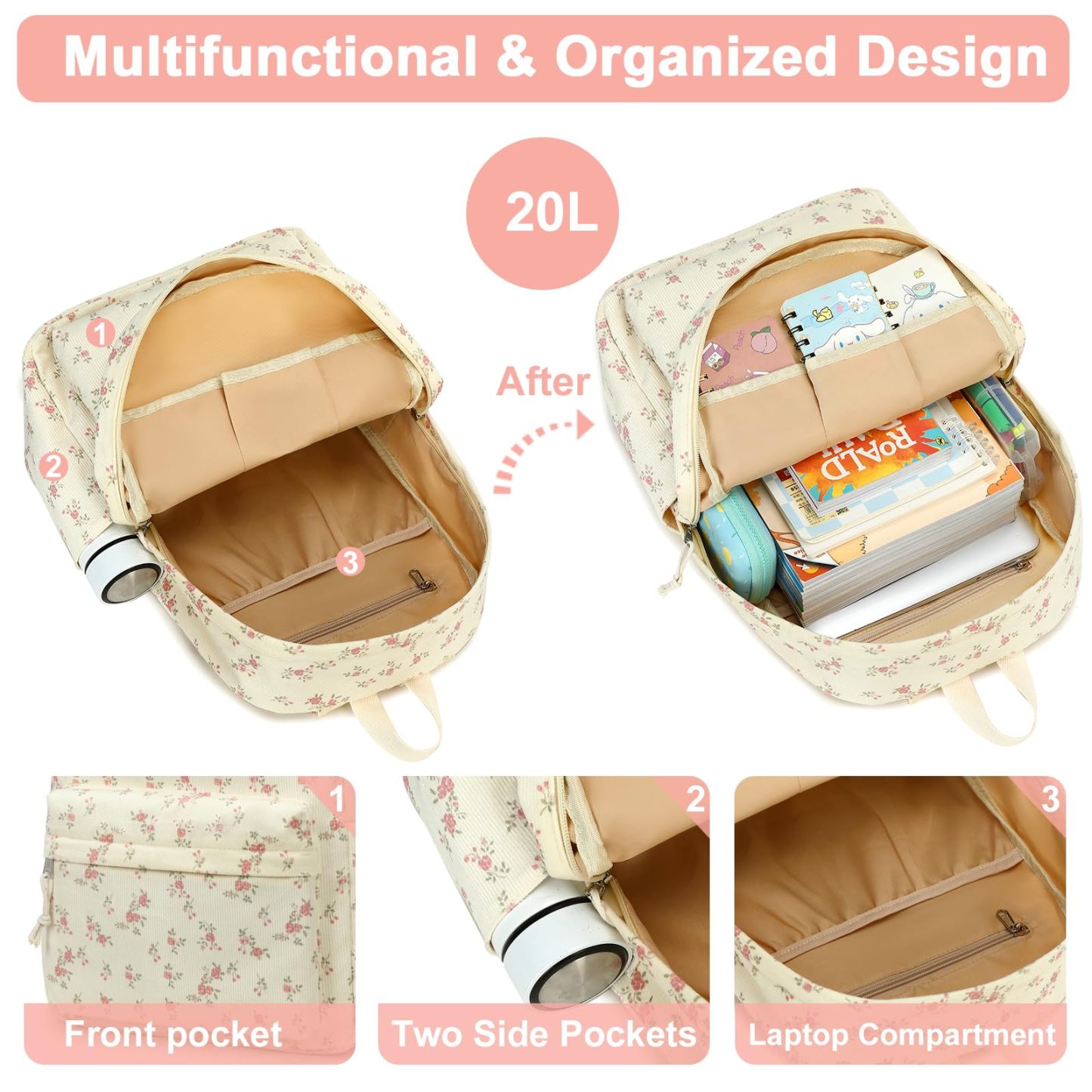 Comfy and Cute Backpack for Teen School Life