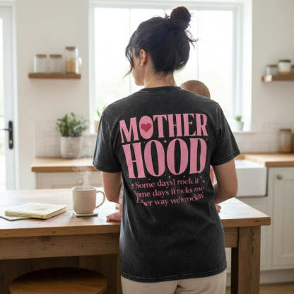 Vintage Motherhood Tee Shirts- "Some Days I Rock It" Limited Edition Gift for Mom