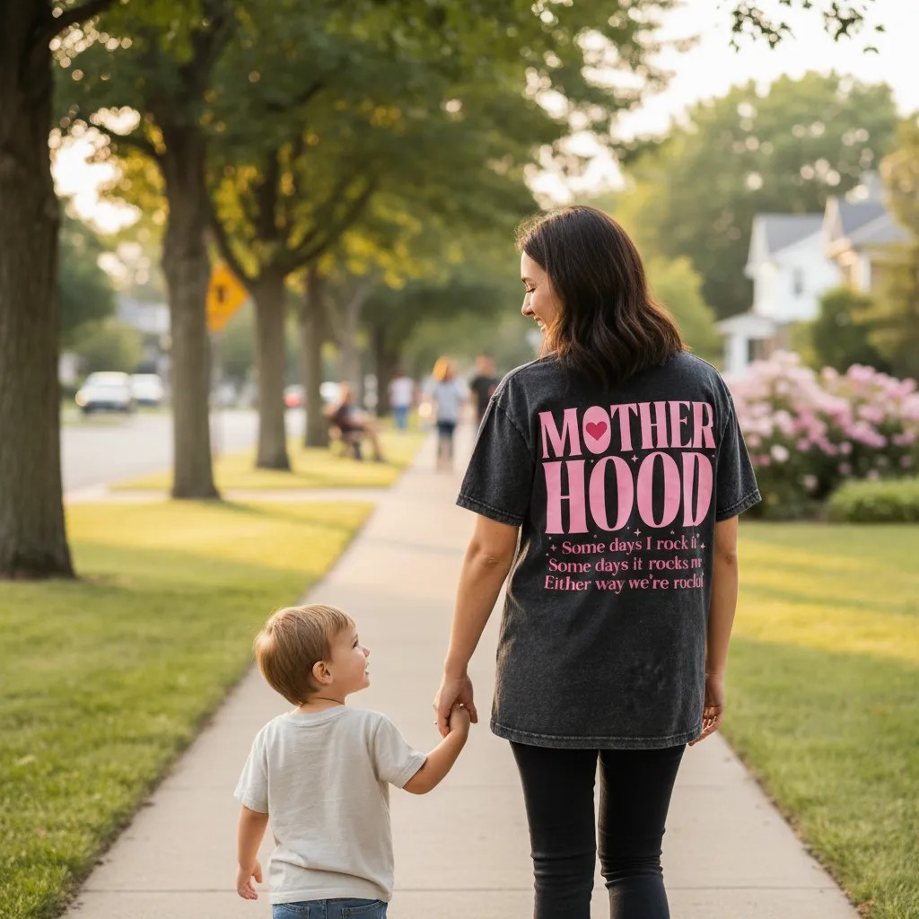 Vintage Motherhood Tee Shirts- "Some Days I Rock It" Limited Edition Gift for Mom