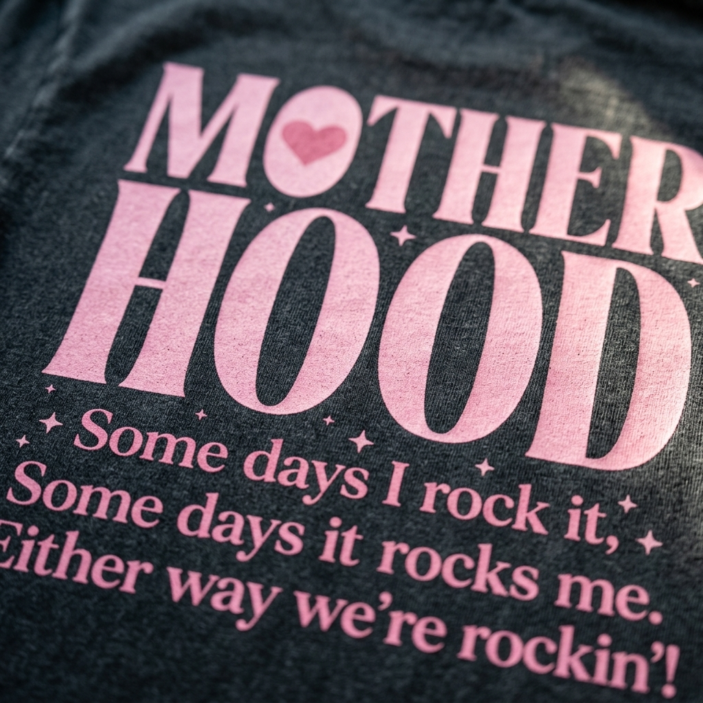Vintage Motherhood Tee Shirts- "Some Days I Rock It" Limited Edition Gift for Mom