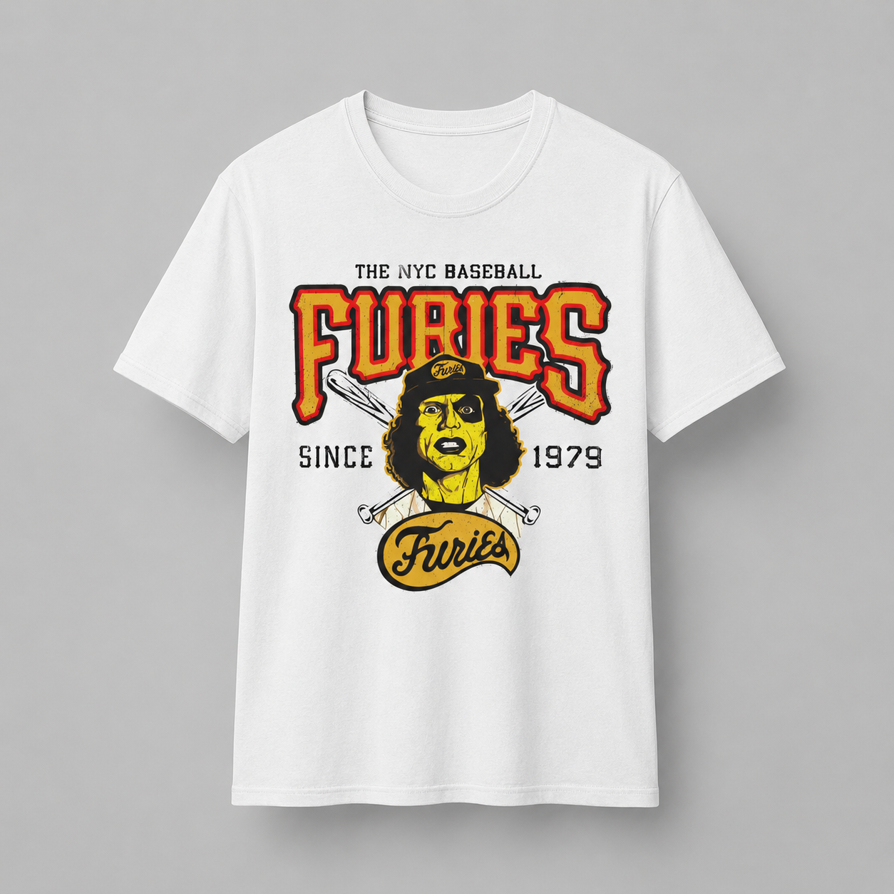 Baseball Furies Gang Softstyle Black T-Shirt from The Warriors Movie Worn out 70s Graphic Tee Unisex Cotton Shirt with Original Gift Artwork