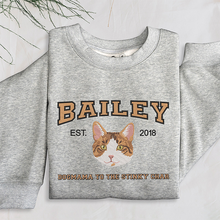 Personalized Embroidered Pet Sweatshirt with Pets Name