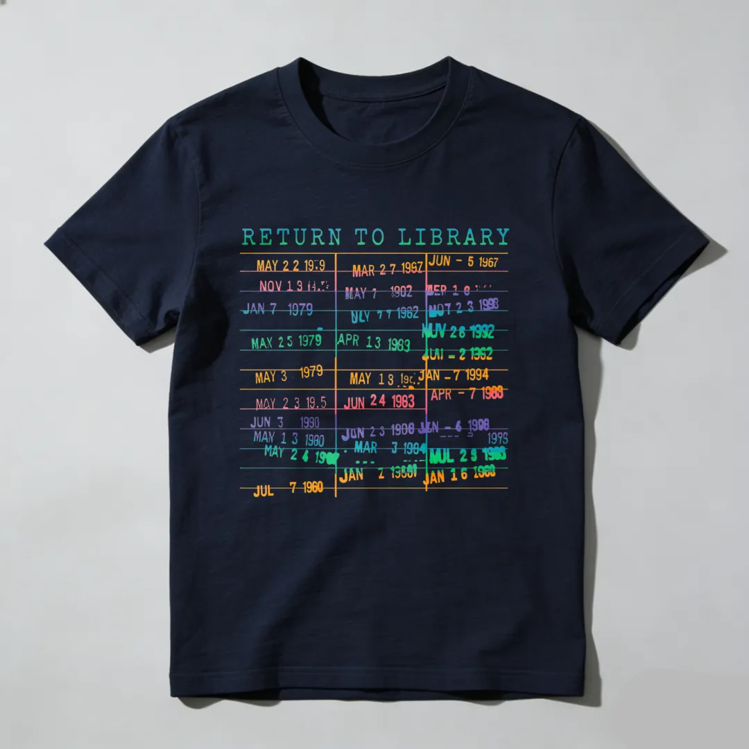 Return To Library Date List Unisex Classic T-shirt