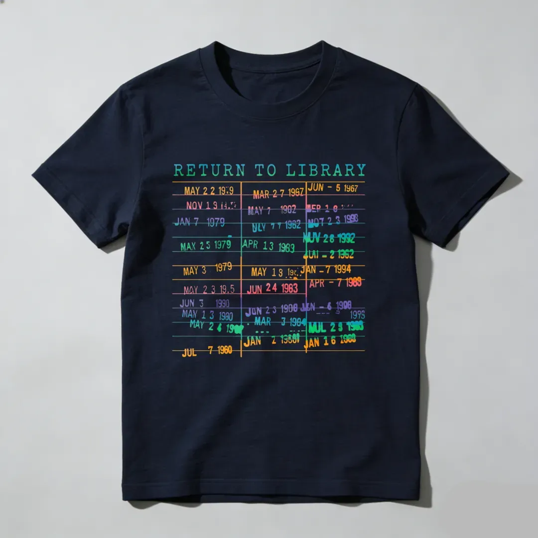 Return To Library Date List Unisex Classic T-shirt