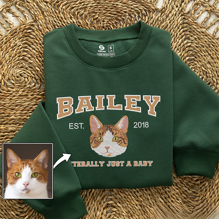 Personalized Embroidered Pet Sweatshirt with Pets Name