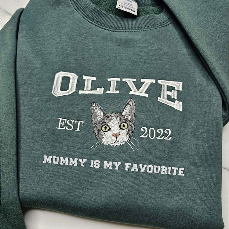 Personalized Embroidered Pet Sweatshirt with Pets Name