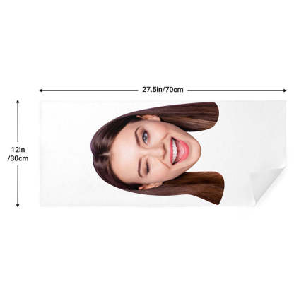 Personalized Big Face Photo Seamless Towel Funny Gift