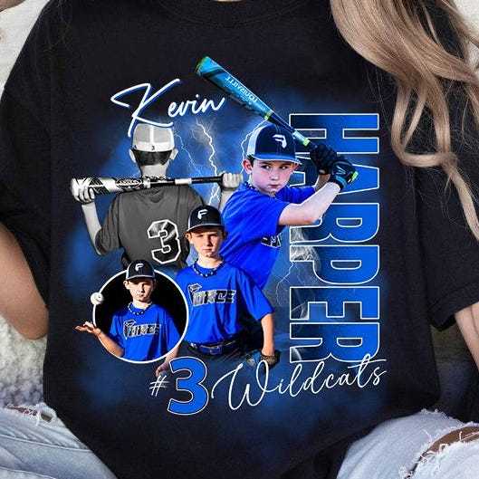 Personalized Baseball Photo Player Shirt with Names