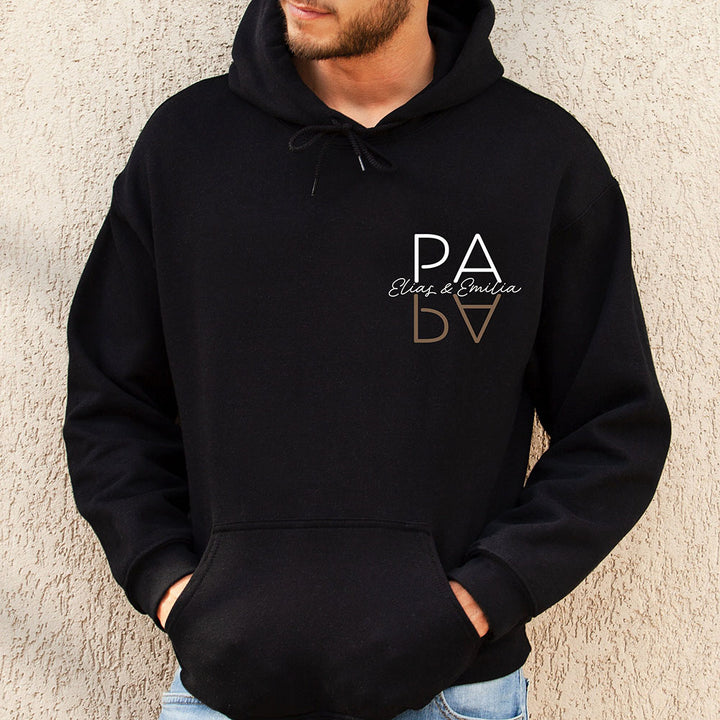Personalized PAPA Sweatshirt Hoodie with Kid's Names Father's Day Gift