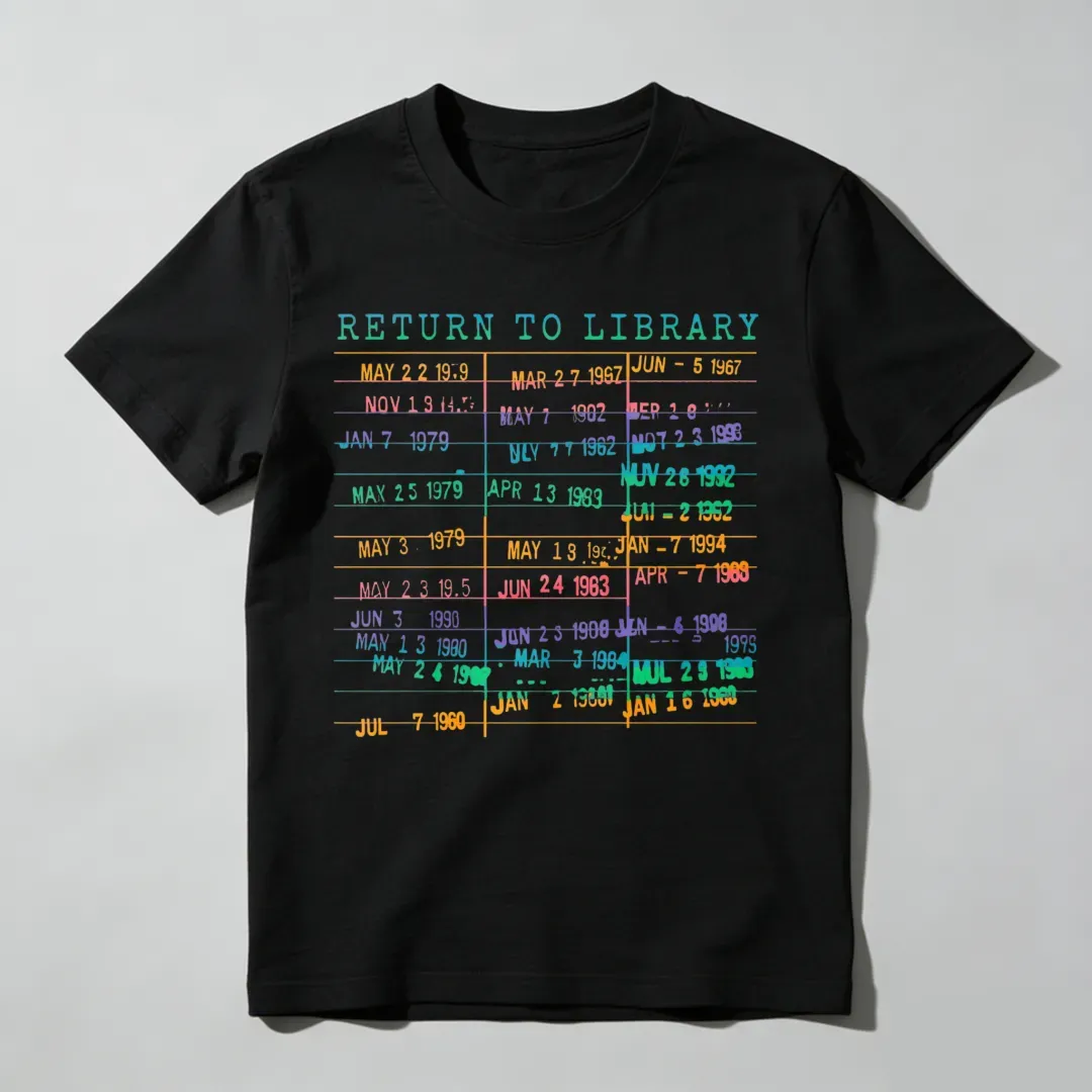 Return To Library Date List Unisex Classic T-shirt