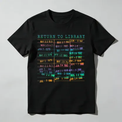 Return To Library Date List Unisex Classic T-shirt