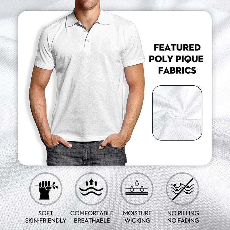 Personalized Kid's Face Photo Polo Shirt Father's Day Gift For Dad Short Sleeve Golf Shirt Gift for Husband