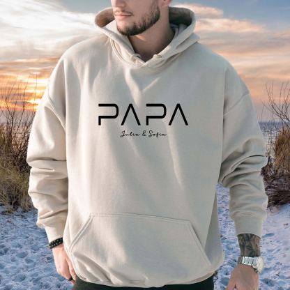 Custom Embroidered Dad Sweatshirt With Kids Names