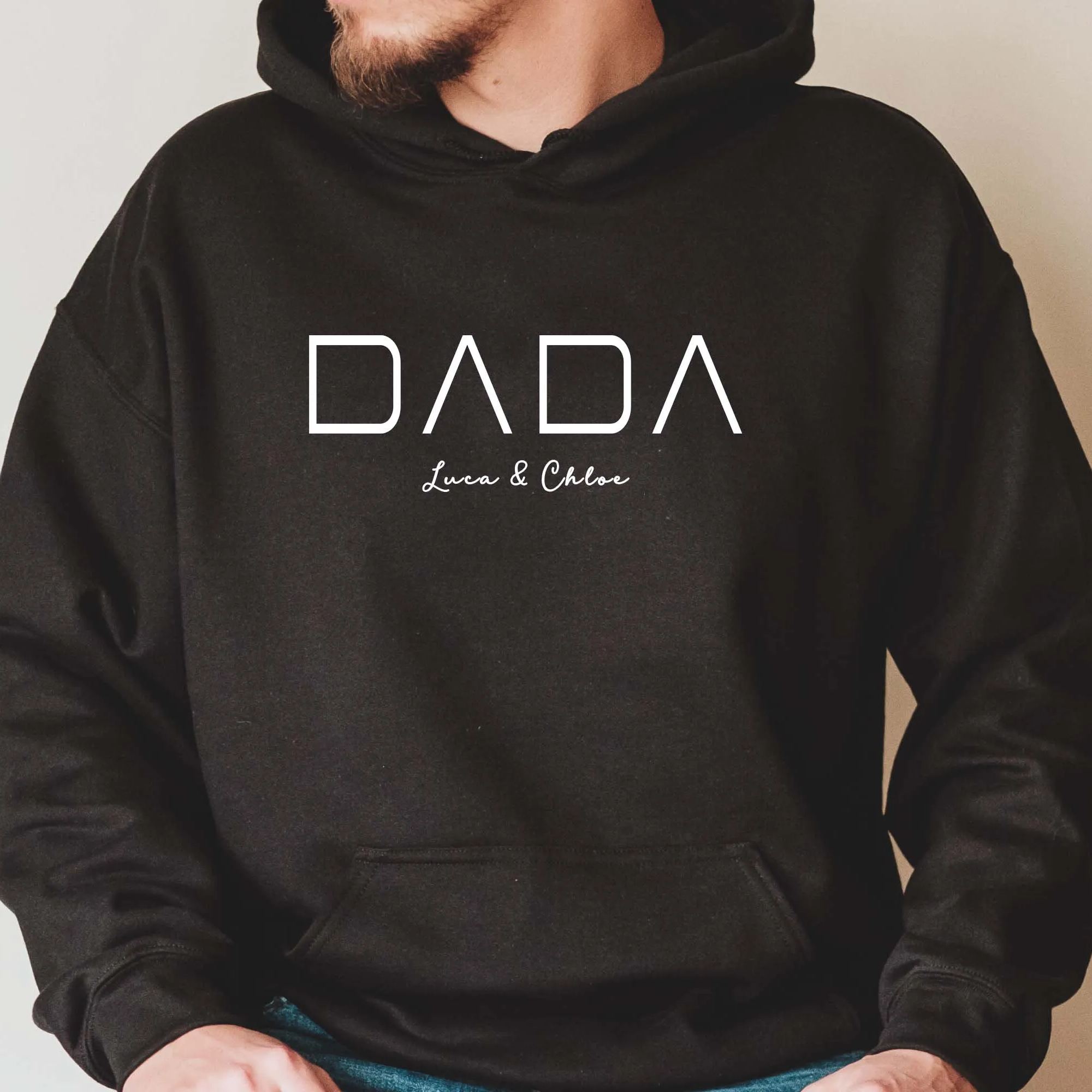 Custom Embroidered Dad Sweatshirt With Kids Names