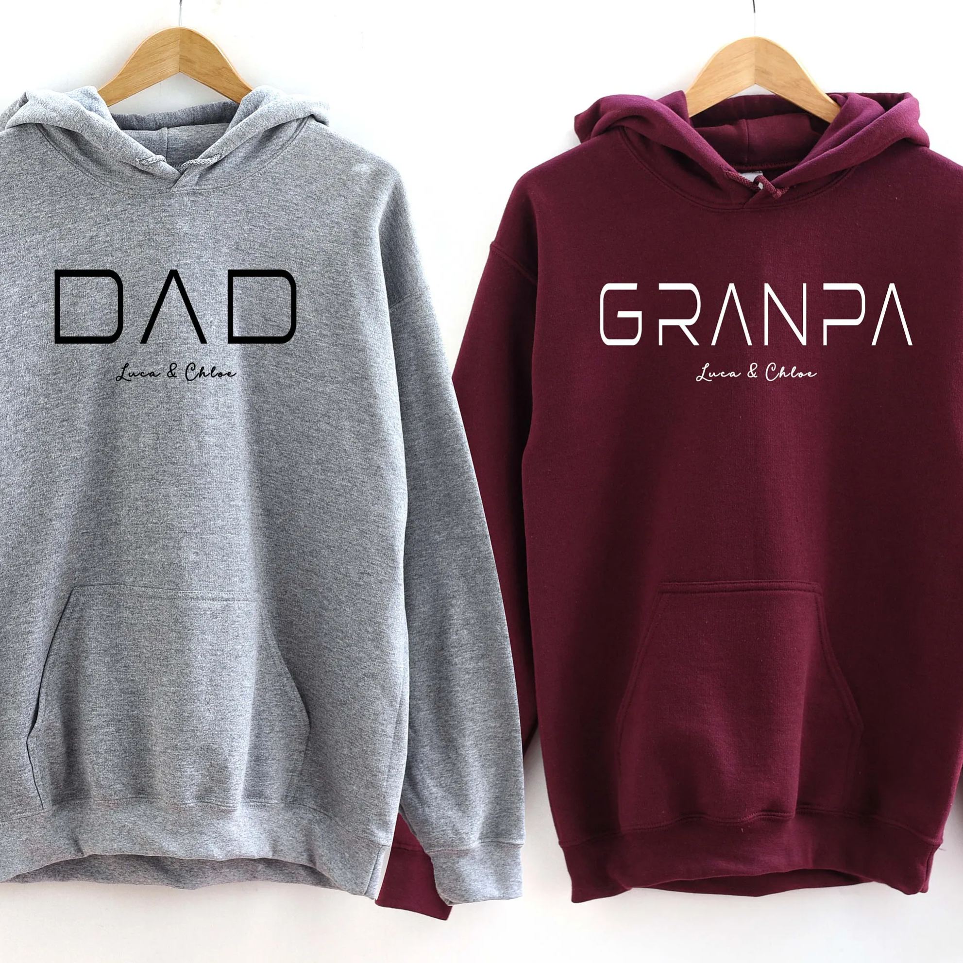 Custom Embroidered Dad Sweatshirt With Kids Names