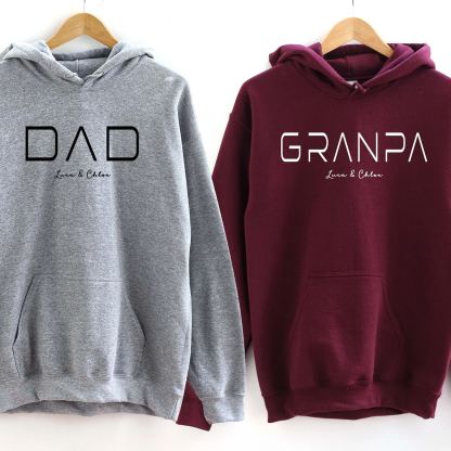 Custom Embroidered Dad Sweatshirt With Kids Names