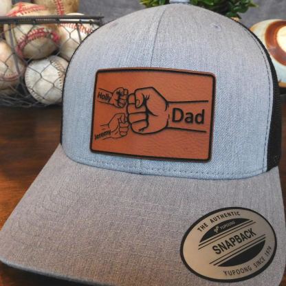 Personalized Dad Fist Bump Snapback Hat Best Father Day Gifts
