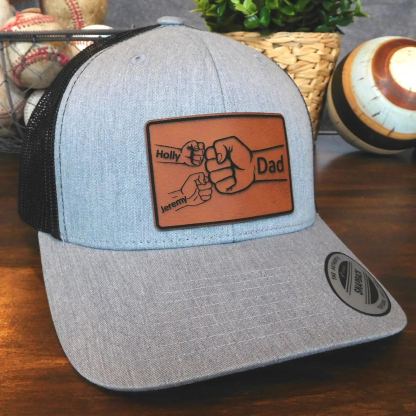 Personalized Dad Fist Bump Snapback Hat Best Father Day Gifts
