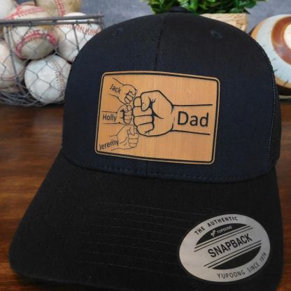 Personalized Dad Fist Bump Snapback Hat Best Father Day Gifts