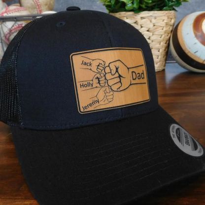 Personalized Dad Fist Bump Snapback Hat Best Father Day Gifts