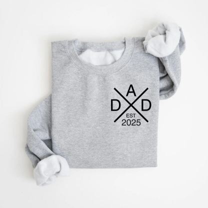Personalized Dad Embroidered Sweatshirt Father Day Gift
