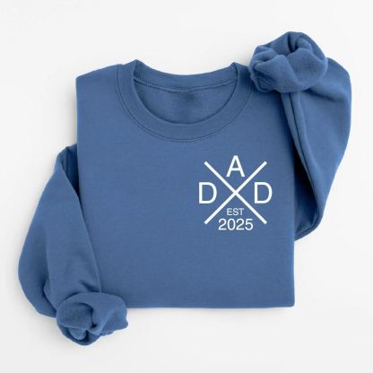 Personalized Dad Embroidered Sweatshirt Father Day Gift