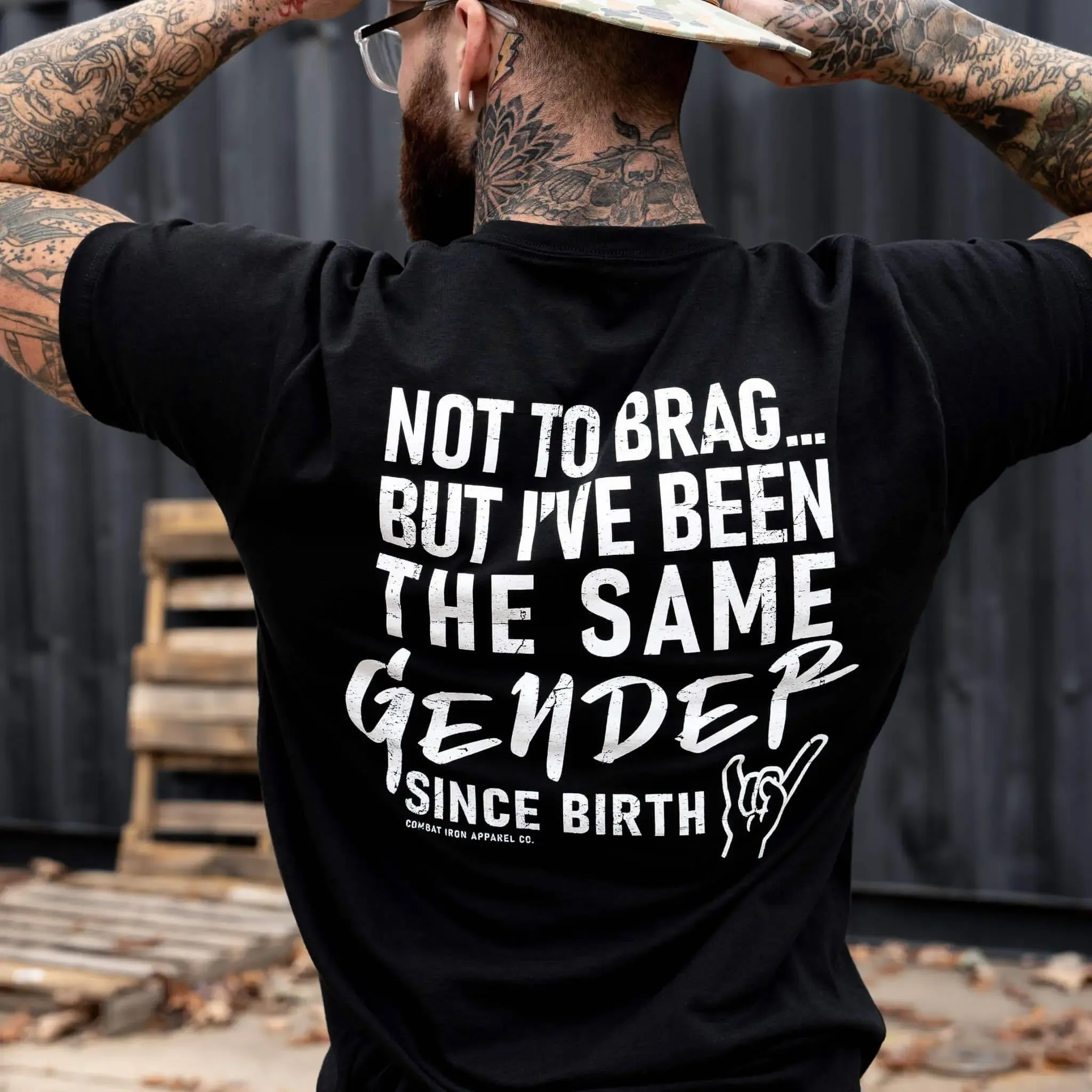 Not To Brag But I've Been The Same Gender Since Birth Tee Retro Funny Shirt Gift for Her Gift for Him