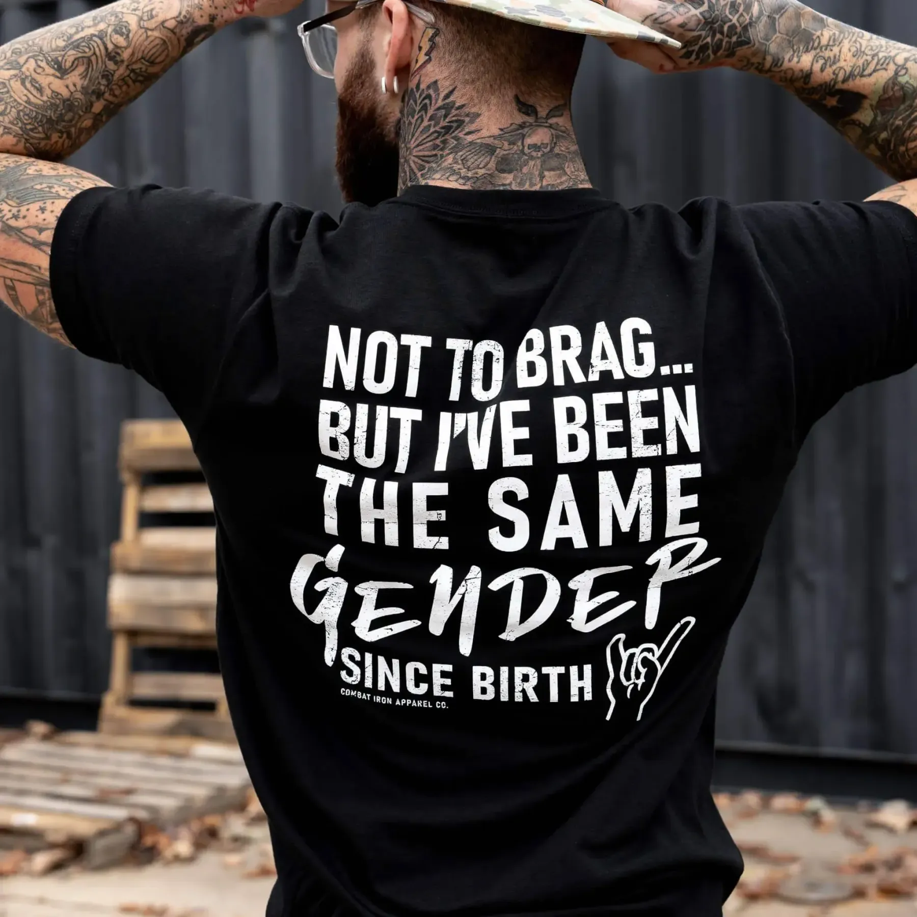 Not To Brag But I've Been The Same Gender Since Birth Tee Retro Funny Shirt Gift for Her Gift for Him