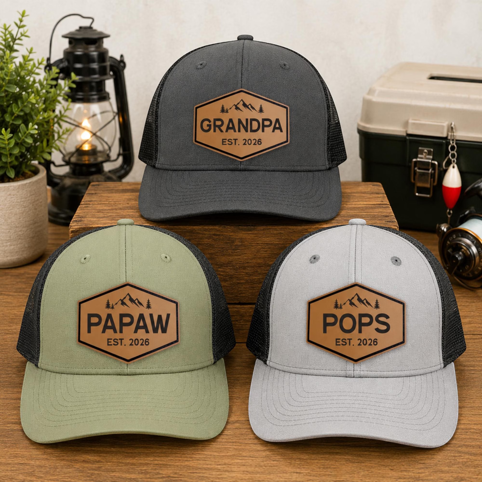 Personalized Dad Patch Hat Est Trucker Hat Papaw Grandpa Hat Father's Day Gift
