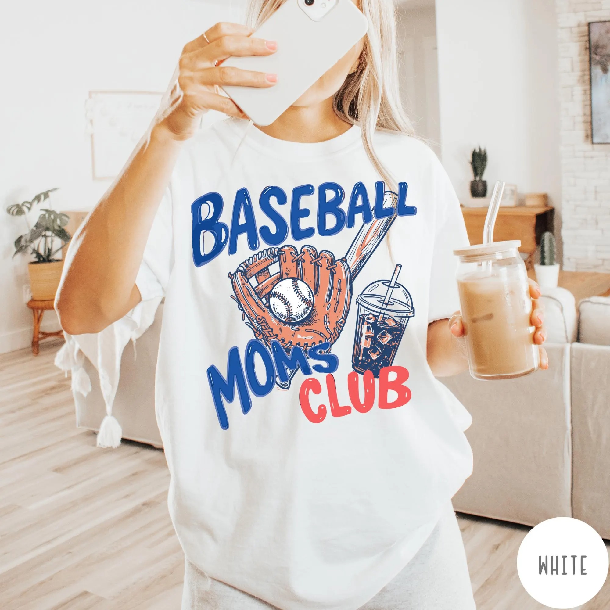 Baseball Moms Club T-Shirt Gameday Doodle Baseball Tee Sports Mom Gift