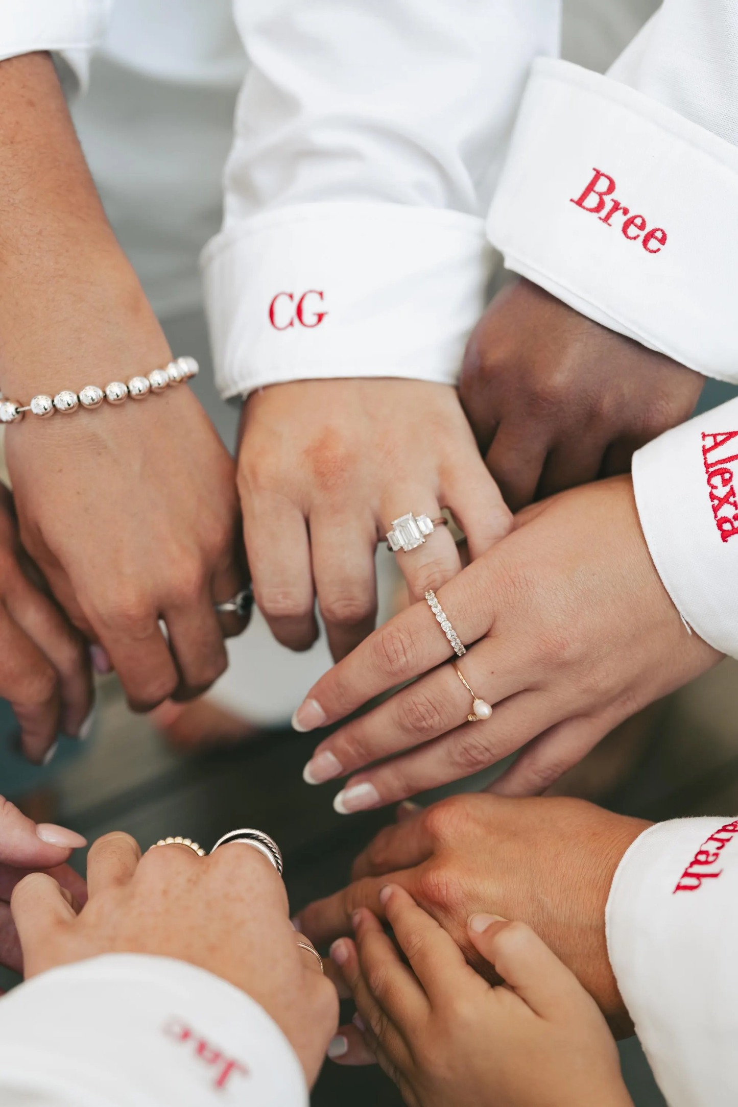 Button Up Shirt With Personalized Embroidered Cuff Detail Shirts for Bridal Party Minimalist Wedding Day Button Down