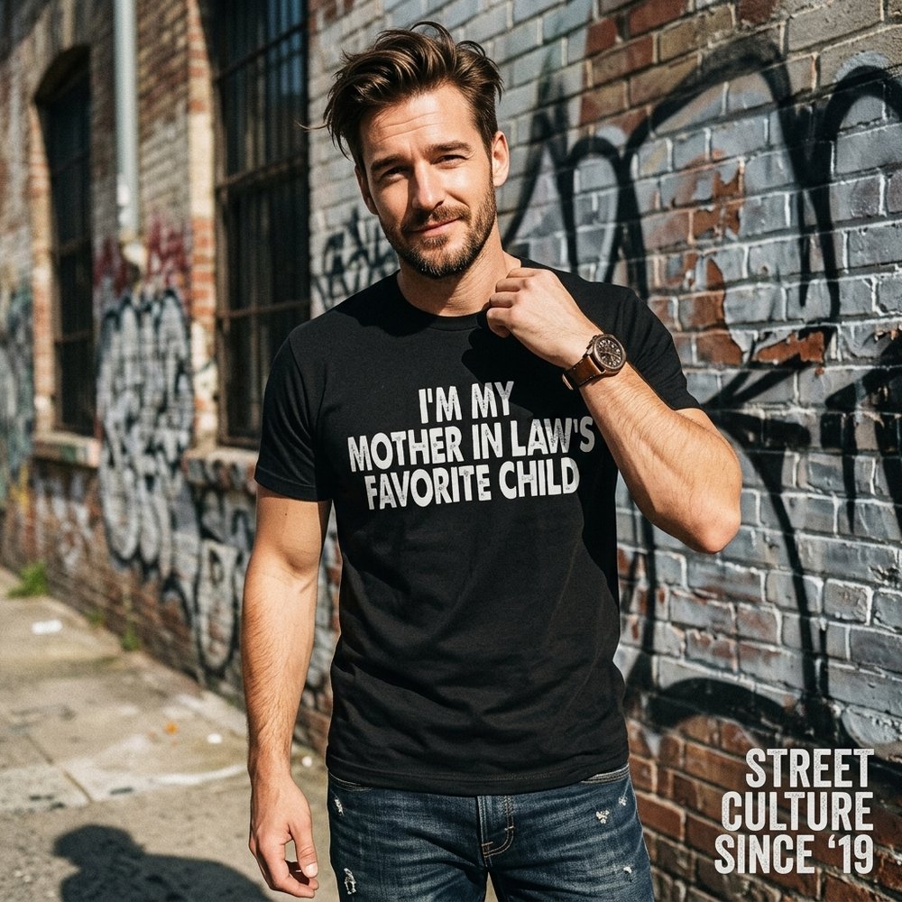 I'm My Mother In Law's Favorite Child Tee Funny Parent Men Women T-Shirt Mother's Day Outfit