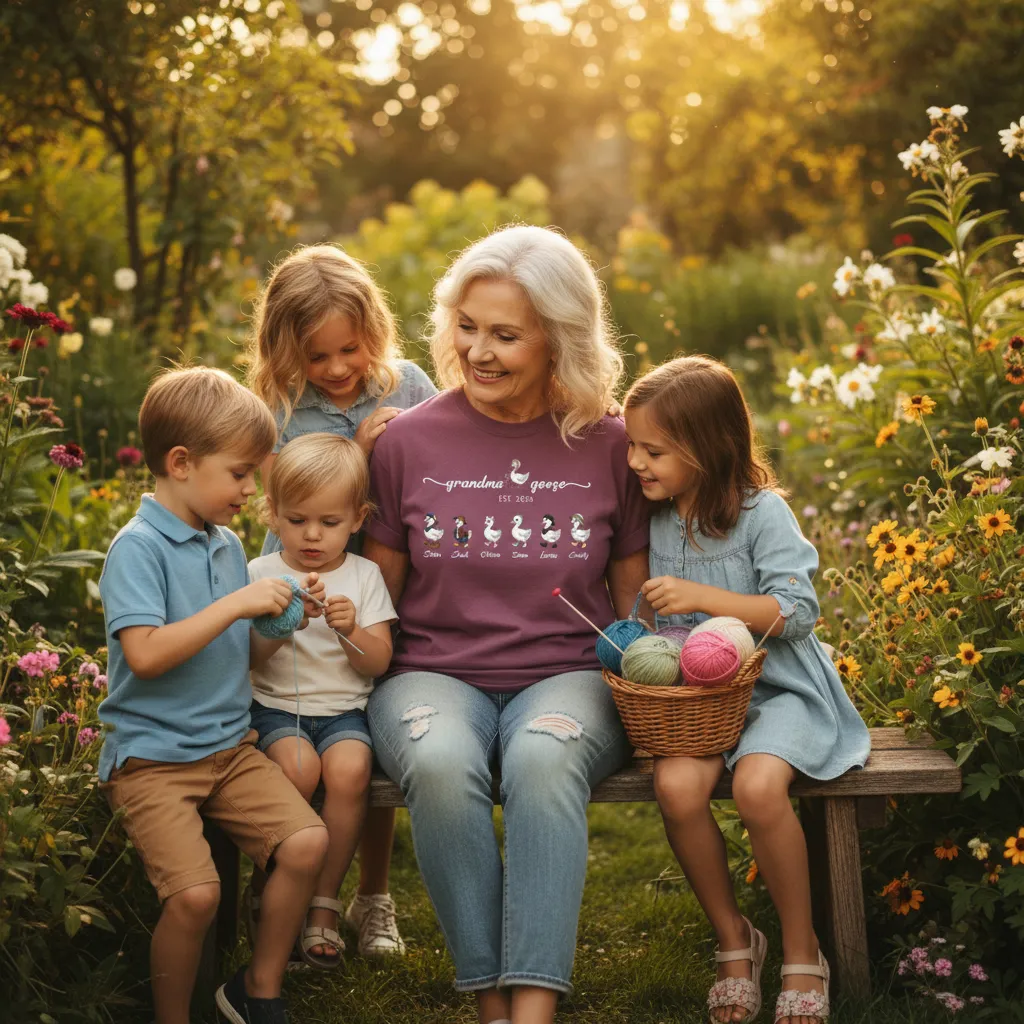 Personalized Mama Goose Shirt With Kids Names Est Year Tee Mother's Day Outfit