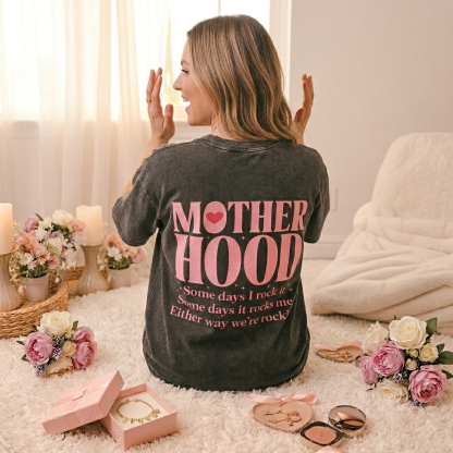 Vintage Motherhood Tee Shirts "Some Days I Rock It" Limited Edition Gift for Mom