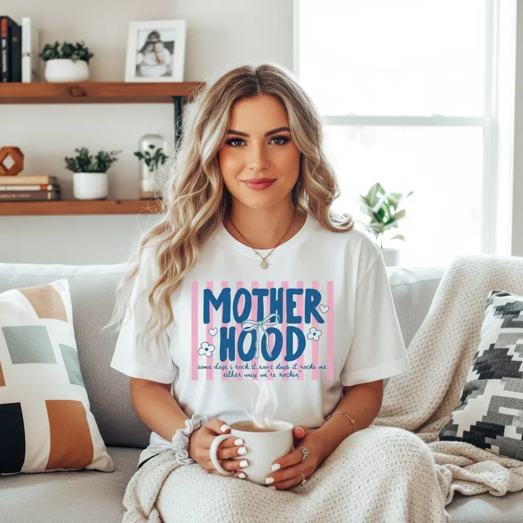 Retro Motherhood Comfort Shirt Trendy Mama Tee Cool Mom Club Shirt Mothers Day Gift