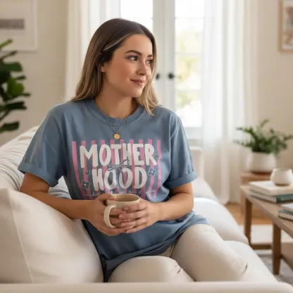 Retro Motherhood Comfort Shirt Trendy Mama Tee Cool Mom Club Shirt Mothers Day Gift
