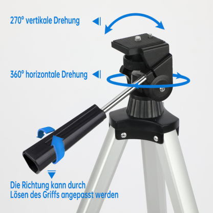 Teleskop-Stativ (Ausziehbar bis 120 cm, universell einsetzbar)