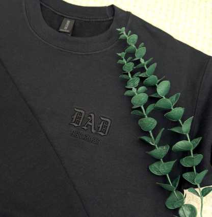 Custom Embroidered Dad Sweatshirt | New Dad, Husband Gift (Est. Date)