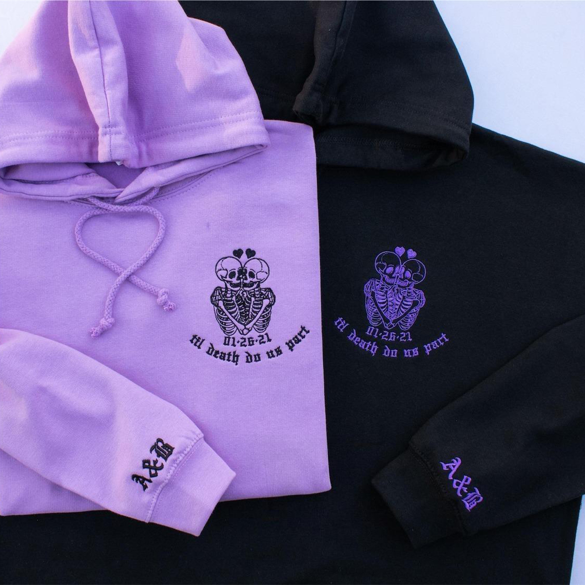 Valentine’s Day Matching Sweatshirts Till Death do Us Part Couples Matching Hoodies