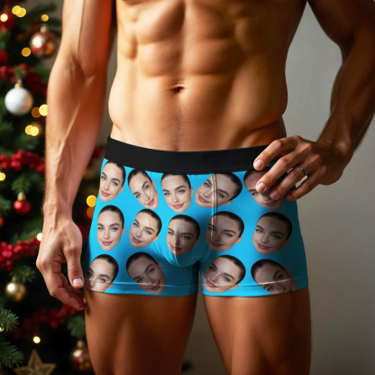 Custom Big Face Boxer Personalized Boxer Briefs Gift for Boyfriend Valentine's Gift