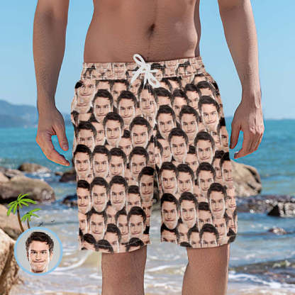 Custom Face Swim Trunk Summer Men's Beach Trunks