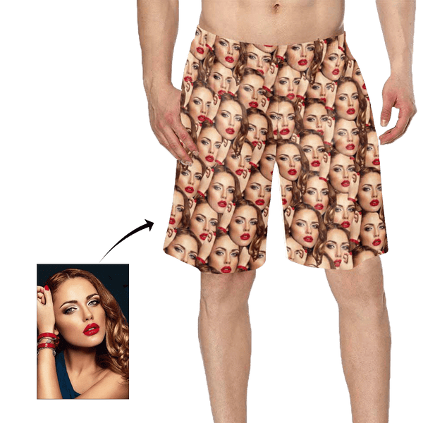 Personalized Swim Cool Swimming Trunks Photo Swim Cool Swimming Trunks Girlfriend Face Gifts