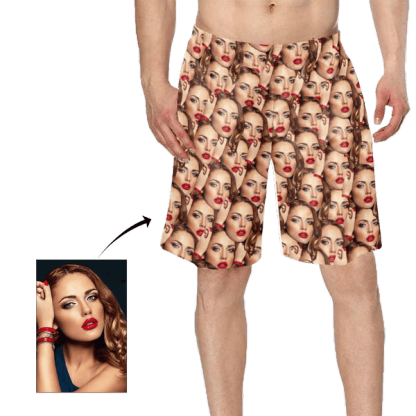 Personalized Swim Cool Swimming Trunks Photo Swim Cool Swimming Trunks Girlfriend Face Gifts