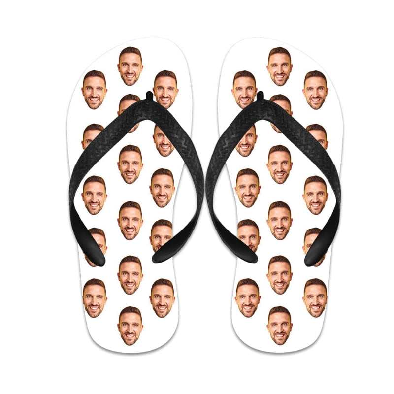 Custom Flip Flops Personalized White Flip Flops Summer Beach Slide Sandals