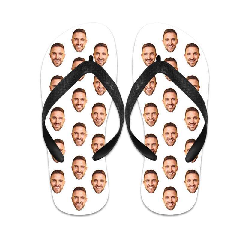 Custom Flip Flops Personalized White Flip Flops Summer Beach Slide Sandals