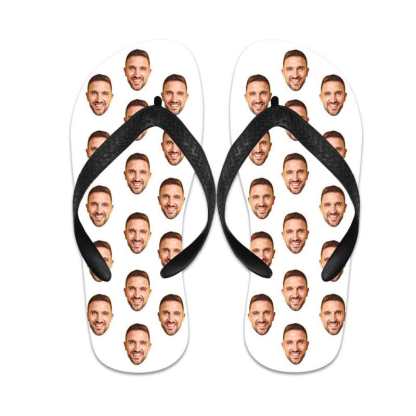 Custom Flip Flops Personalized White Flip Flops Summer Beach Slide Sandals