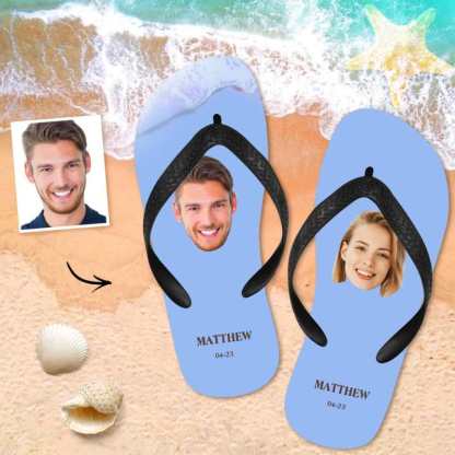 Custom Flip Flops Personalized Name Flip Flops Summer Beach Slide Sandals