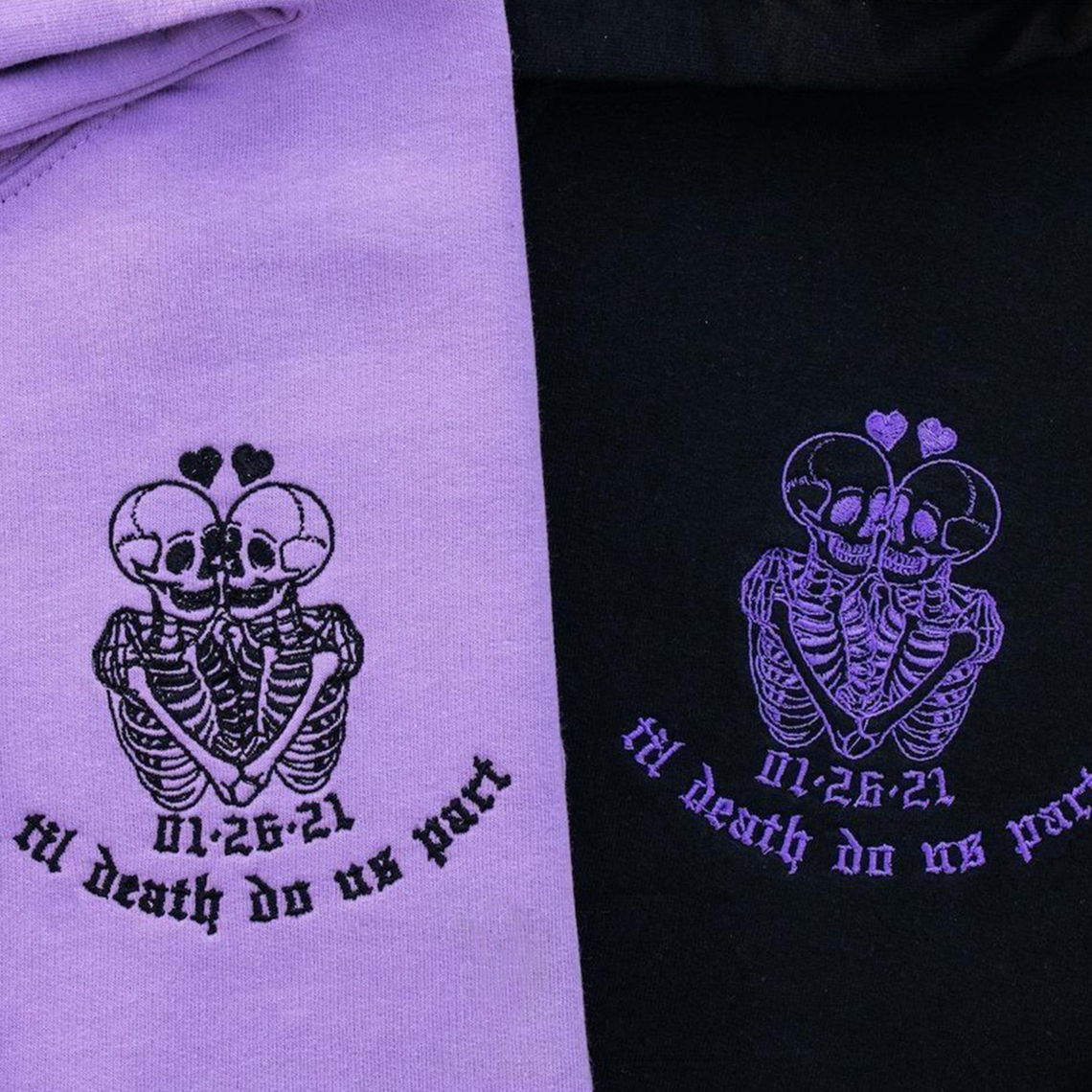 Valentine’s Day Matching Sweatshirts Till Death do Us Part Couples Matching Hoodies