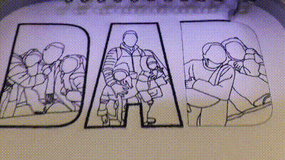 👨‍👧‍👦 Custom Dad & Kids Silhouette Sweatshirt –Embroidered from Your Photo – Perfect Father's Day or Birthday Gift