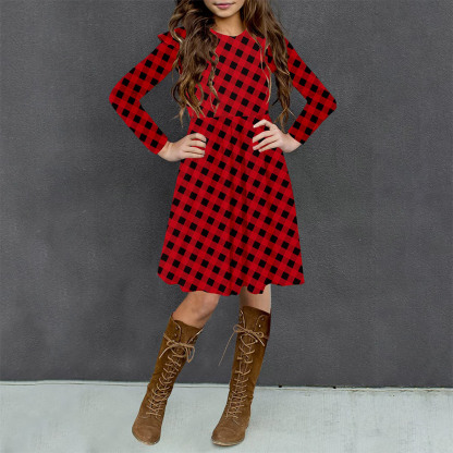 Girls Floral Dress Boho Ruffle Sleeve Pleated Casual Swing Dresses with Pockets for Kids 6-12 Years